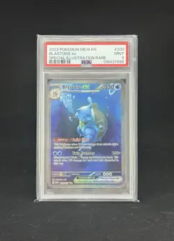 2023 POKEMON MEW EN-151 SPECIAL ILLUSTRATION RARE #200 BLASTOISE EX PSA 9 - Image 1
