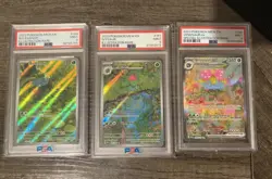 2023 151 Pokemon Bulbasaur 166 Ivysaur 167 & Venusaur 198 ex PSA 9 complete set - Image 1