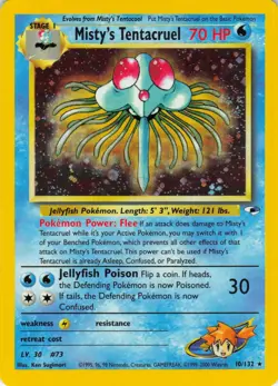 Misty's Tentacruel - Holo - 10/132 Gym Heroes - Pokemon TCG - 2000 - Image 1