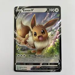 EEVEE V 2020 POKEMON SWORD & SHIELD BLACK STAR PROMO #SWSH065 MINT - Image 1