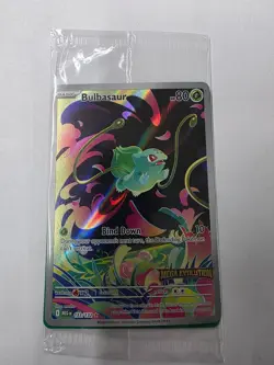 2025 Pokemon Bulbasaur 133/132 Mega Evolution Stamped Promo Sealed in Plastic - Image 1