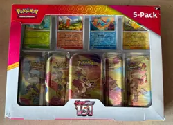 2 Pokemon Scarlet & Violet - 151 (5-Pack) Mini Tins w/ 4 Promos Costco Bundle - Image 3