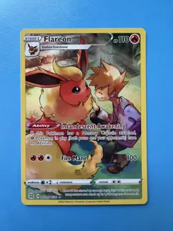 Pokemon Flareon TG01/TG30 Brilliant Stars Trainer Gallery Ultra Rare Holo 110 HP - Image 1
