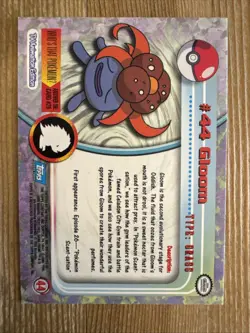 Pokemon - Gloom #44 Holo Foil - Topps TV Animation Blue Logo NM - Image 2