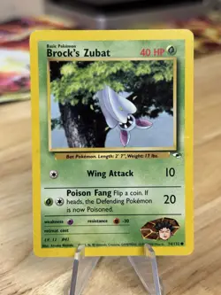 Brock's Zubat 74/132 Pokemon Gym Heroes - MP - Image 1
