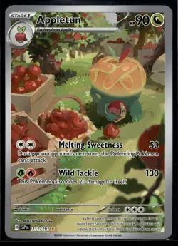 2024 Pokemon SSP EN Surging Sparks 211 Appletun Illustration Rare NM - Image 1