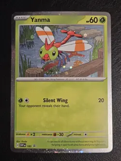 Pokemon Scarlet & Violet Yanma SVP 185 Cosmos Holo Rare Promo NM - Image 2
