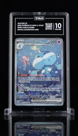 Pokemon Jellicent ex 168/086 SV: White Flare Illustration Rare TAG 10 Holo 2025 - Image 1