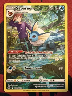 Pokemon TCG Vaporeon TG02/TG30 Trainer Gallery Holo Rare Brilliant Stars NM - Image 1