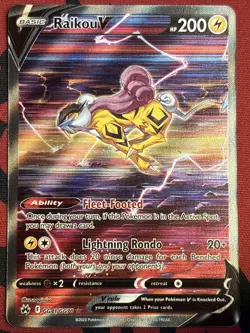 Raikou V GG41/GG70 Galarian Gallery Crown Zenith Pokemon TCG NM - Image 1