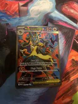 Pokemon TCG: Mega Lucario ex 160/132 ME01: Mega Evolution Ultra Rare Holo NM - Image 1
