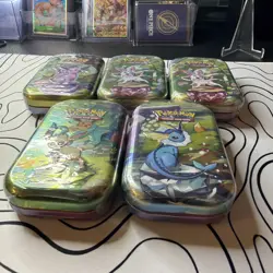 Pokemon TCG Scarlet & Violet Prismatic Evolutions Sealed Mini Tin -- Lot Of 5 - Image 2