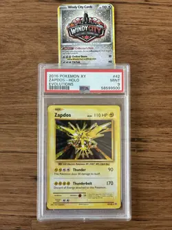 Zapdos XY Evolutions 2016 Pokemon 42/108 MINT PSA 9 - Image 1