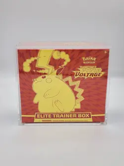 Pokemon Sword & Shield Vivid Voltage Elite Trainer Box Sealed in Acrylic Case - Image 1
