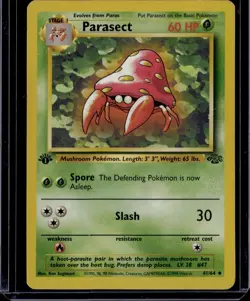 Pokemon 1999 1st Edition Jungle PARASECT 41/64 - Image 1
