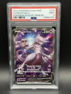 Pokemon TCG Mewtwo v Pokemon Go SWSH229 Black Star Promo Holo Full Art - Image 1