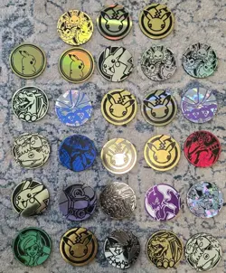 Lot of 44x Official Pokemon TCG Coins - Image 1