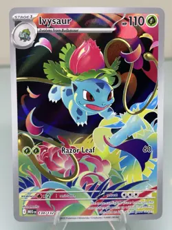 Pokemon TCG Ivysaur 134/132 Illustration Rare Mega Evolution Full Art - Image 1