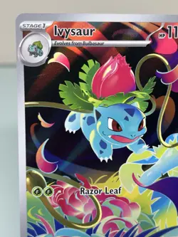 Pokemon TCG Ivysaur 134/132 Illustration Rare Mega Evolution Full Art - Image 3