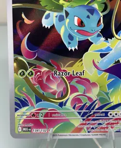 Pokemon TCG Ivysaur 134/132 Illustration Rare Mega Evolution Full Art - Image 5