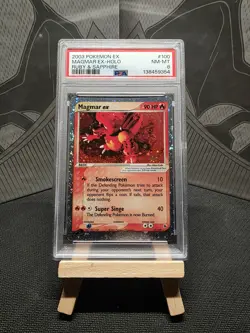 2003 POKEMON EX RUBY & SAPPHIRE #100 MAGMAR EX-HOLO PSA 8 - Image 1