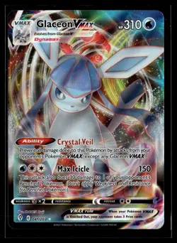 Pokemon TCG SWSH07: Evolving Skies #041/203 Glaceon VMAX - Image 1