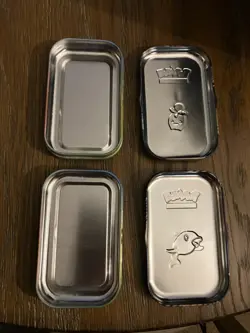 2 Empty Pokemon Mini Tins - Smoliv & Finizen - Paldean Fates 2024 - Image 3