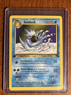 [NM] 1999 Pokemon Fossil Golduck 1st Edition #35/62 Uncommon - Image 1