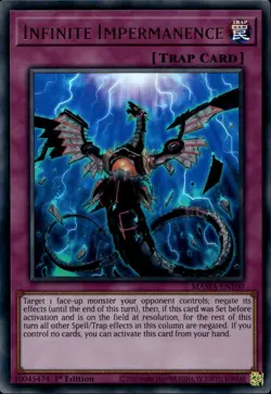 Infinite Impermanence 1st Ed Ultra Rare MAMA-EN100 Yu-Gi-Oh! - Image 1