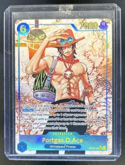 2025 One Piece Carrying Will Portgas D. Ace Secret Rare Manga Alt Art #OP13-119 - Image 1