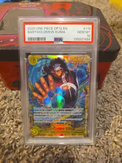 One Piece OP12 Bartholomew Kuma #119 Secret Rare Foil PSA 10 english - Image 1