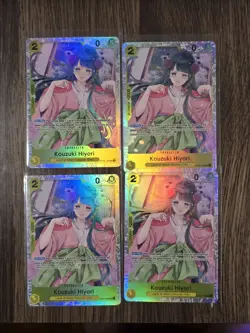 One Piece TCG Kouzuki Hiyori X4 OP06-106 SR Wings of the Captain Foil Playset - Image 1