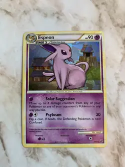 Espeon 2/90 Rare SHATTER HOLO NM Undaunted Pokemon + Bonus Card - Image 1