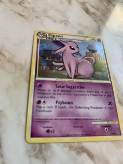 Espeon 2/90 Rare SHATTER HOLO NM Undaunted Pokemon + Bonus Card - Image 2