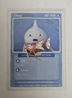 Pokepu v2 - Dewy (Dewgong) 37/77 - Derpy Pokemon Parody / Fan Art Card - Image 1