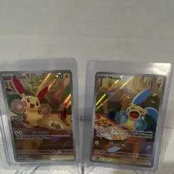 Pokemon TCG Plusle & Minun Paradox rift illustration rare English Lot of 2 Cards - Image 1