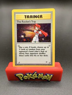 2000 WOTC Pokemon Gym Heroes The Rocket's Trap Holo #19/132 Trainer Card NM - Image 1