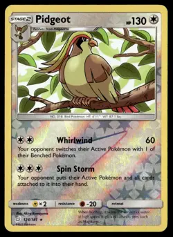 Pidgeot 124/181 SM - Team Up Reverse Holo English Pokemon Card - Image 1
