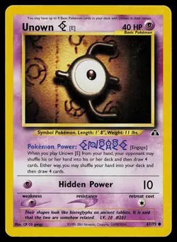 Pokemon Neo Discovery 67/75 Unown [E] Pokemon Card - Image 1