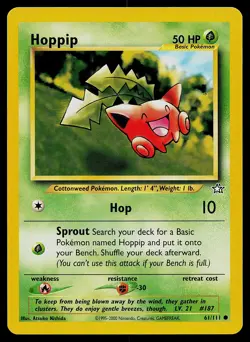 Pokemon Neo Genesis 61/111 Hoppip Pokemon Card - Image 1
