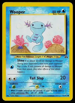 Pokemon Neo Discovery 71/75 Wooper Pokemon Card - Image 1