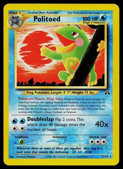 Pokemon Neo Discovery 27/75 Politoed Pokemon Card - Image 1