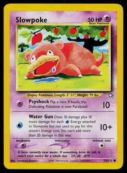 Pokemon Neo Genesis 73/111 Slowpoke Pokemon Card - Image 1