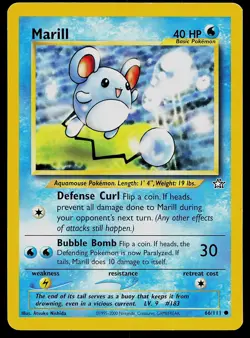 Pokemon Neo Genesis 66/111 Marill Pokemon Card - Image 1