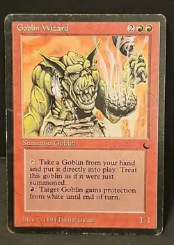MTG 🔥🔥 Goblin Wizard 🔥🔥 The Dark 🌟RARE🌟 MP Magic The Gathering - Image 1