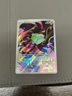 Pokemon TCG Bulbasaur 133/132 Mega Evolution Illustration Rare Holo Stamped - Image 1