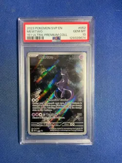 2023 Pokemon SVP EN Mewtwo #052 Promo 151 Ultra Premium Collection PSA 10 - Image 1