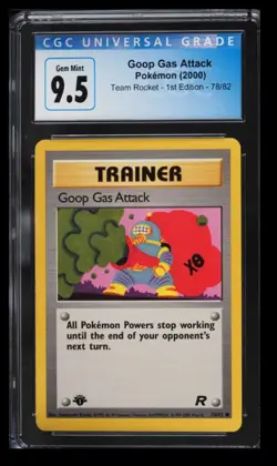 2000 Pokemon Team Rocket 1st Edition Goop Gas Attack CGC 9.5 English #78/82 - Image 1