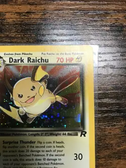 Pokemon Cards Dark Raichu 83/82 Team Rocket Holo Clean Secret Rare - Image 5