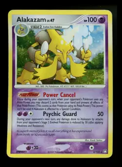 #2 Alakazam 2/123 Mysterious Treasures 2007 Holo Rare Pokemon Card TCG - Image 1